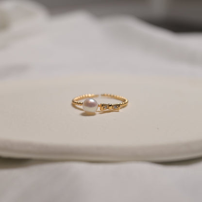 Aurora Glow Freshwater Pearl Ring - ZG_Pearls14K Gold FilledZG_Pearls