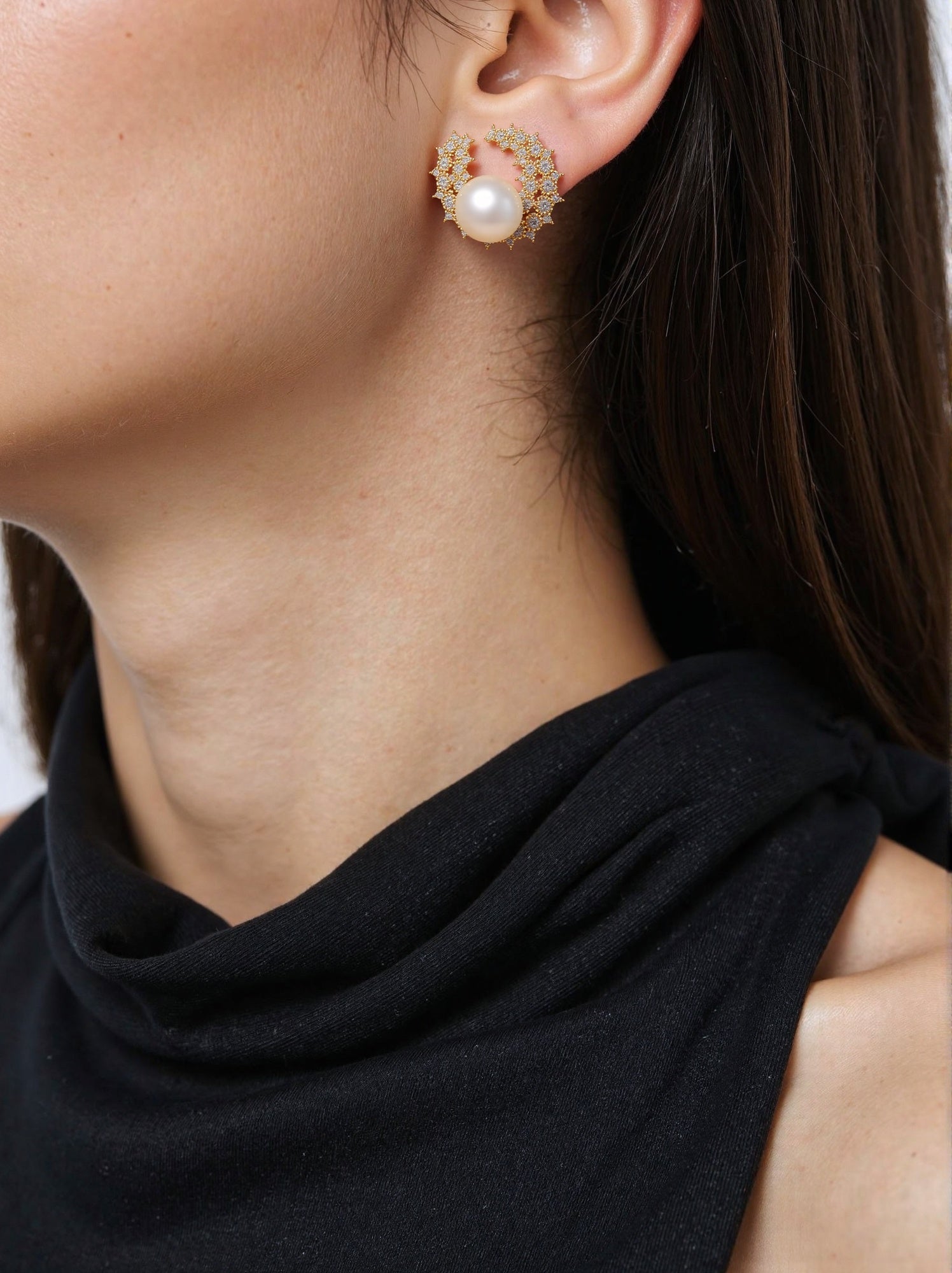 Celeste Wreath Pearl Studs - ZG_PearlsS925/Sterling SliverZG_PearlsSterling silverGold