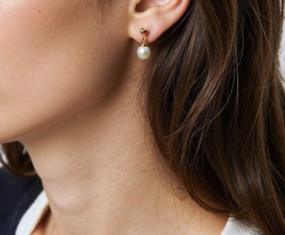 Classic Drop Pearl Earrings - ZG_PearlsS925/Sterling SliverZG_PearlsSterling silverSilver