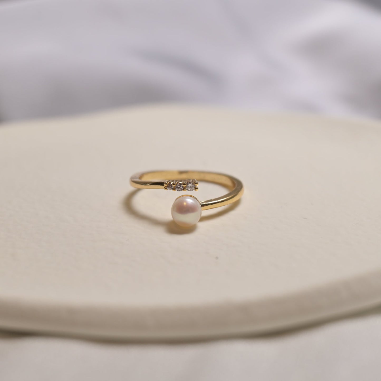 Golden Aura Freshwater Pearl Ring - ZG_Pearls14K Gold FilledZG_Pearls