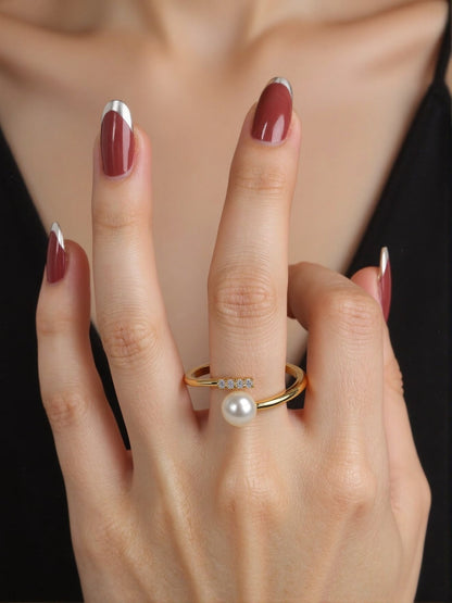 Golden Aura Freshwater Pearl Ring - ZG_Pearls14K Gold FilledZG_Pearls