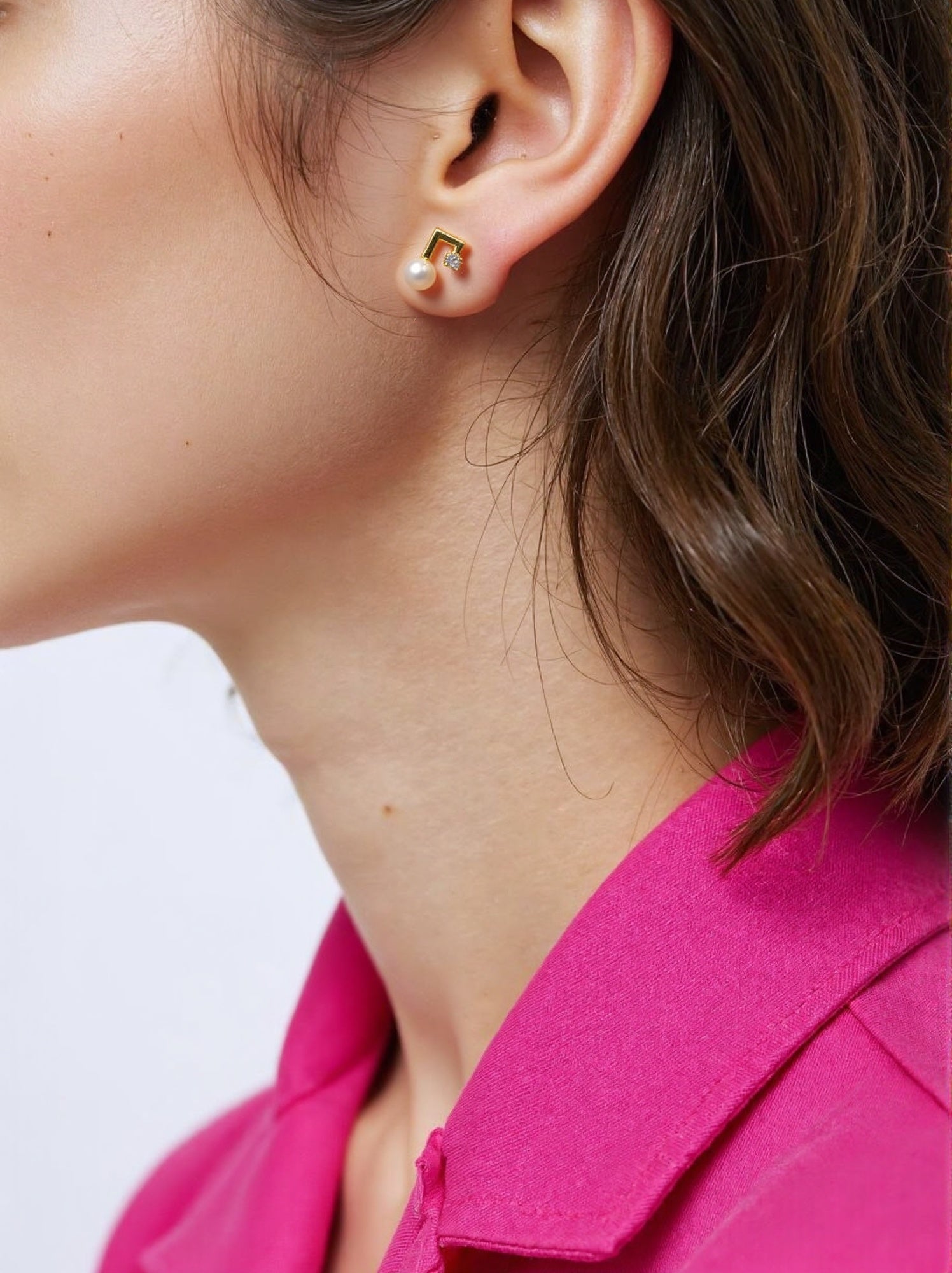 Luna Edge Pearl Studs - ZG_PearlsS925/Sterling SliverZG_PearlsSterling silverSilver