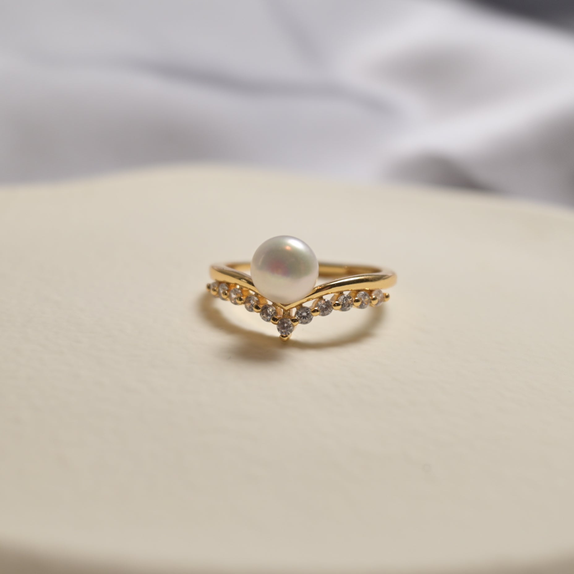 Royal Glow Freshwater Pearl Ring - ZG_Pearls14K Gold FilledZG_Pearls