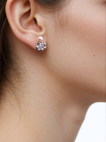Silver Twilight freshwater Pearl earring - ZG_Pearls14K Gold FilledZG_Pearls14K gold filled