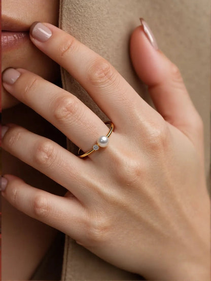 Twilight Duo Freshwater Pearl Ring - ZG_Pearls14K Gold FilledZG_PearlsSilver